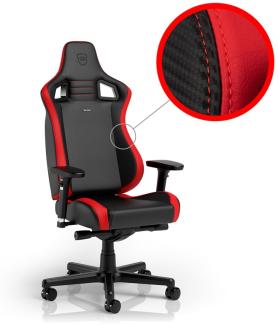 noblechairs EPIC Compact Gaming Stuhl - schwarz/carbon/rot