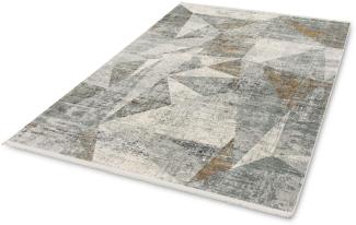 Teppich in Creme/Anthrazit Design - 200x140x0,6 (LxBxH)