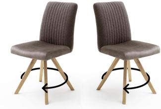 Stühle im 2er-Set OKLAHOMA, Farbe cappuccino