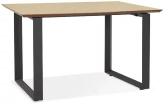 Kokoon Design Schreibtisch Clemence Holz Natur und Schwarz 130 cm