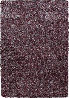 Hochflor Teppich Enrico rechteckig - 140x200 cm - Rot