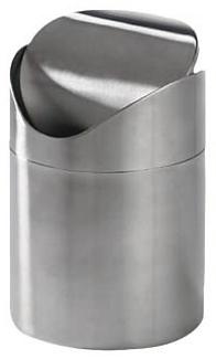 Tisch Abfallbehälter mit Schwingdeckel aus Edelstahl / Tischabfalleimer / Abfalleimer / Tisch-Abfallbox / Edelstahlabfalleimer