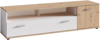 Homexperts 'JUSTUS' TV-Board, Holzwerkstoff Spanplatte Artisan Eiche, B 150 x H 40 x T 35,5 cm