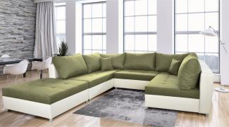 Sofa mit Schlaffunktion in U-Form AURORA BIS, 288x199x85, sawana 08/dolaro 511