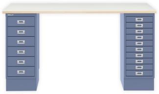 Bisley Home MultiDesk PW605 plywood/blau - 44,530 kg