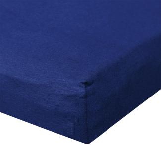 BettwarenShop Jersey Spannbetttuch Ultra-Stretch | 90x200 - 100x220 cm | königsblau
