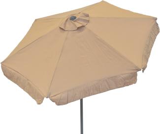 Sonnenschirm, rund 270 cm, beige