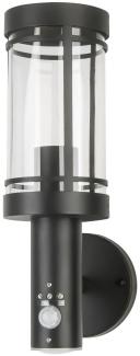 Grafner® Edelstahl Wandlampe mit Bewegungsmelder Anthrazit WL11003 Wandleuchte