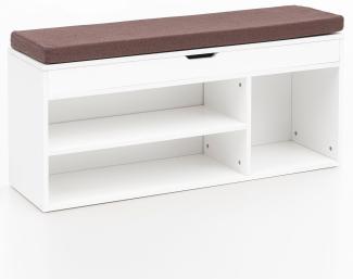 KADIMA DESIGN Garderobenbank mit Stauraum: Sitzkomfort und Funktionalität vereint. Farbe: Weiß