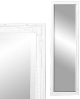 Wandspiegel barock 130x40cm cm Spiegel Antik-Weiß Gracy Holzrahmen Facette