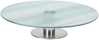 Drehbare Kuchenplatte Tortenständer Servierplatte Ø30xH7cm Glas