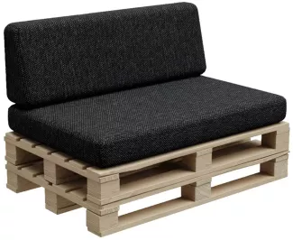 Gutekissen®, Palettenkissen, Palletenpolster, Gartenkissen, Palettenauflagen, Sofa, Kissen, Polster, Auflagen Indoor Outdoor PFBG (Set (120x80 + 120x35), Graphit)