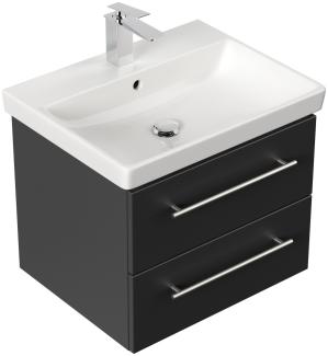 Badmöbel mit Villeroy & Boch Avento Waschbecken 60 cm SoftClose schwarz : Schwarz