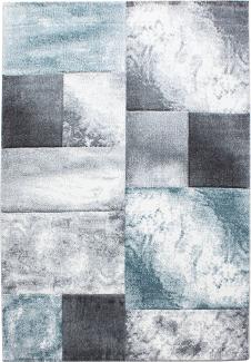 Kurzflor Teppich Hara Läufer - 80x300 cm - Blau
