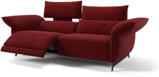 Sofanella Dreisitzer CUNEO Sofa Stoff Couchgarnitur in Rot M: 260 Breite x 101 Tiefe