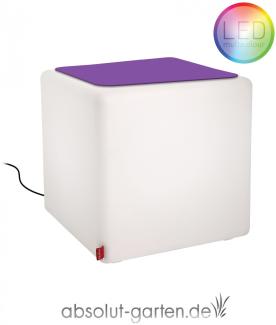Beistelltisch Cube Outdoor LED (Sitzkissen - violett)