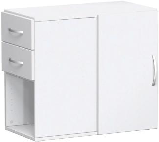 Anstell-Schrank mit Schubkästen, Weiß, 42 x 82 x 72 cm