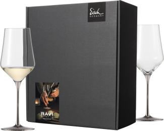Set 2 Weißweingläser H. 237mm/380ml 518/3 -im Geschenkkarton- RAVI PLATIN Eisch Glas