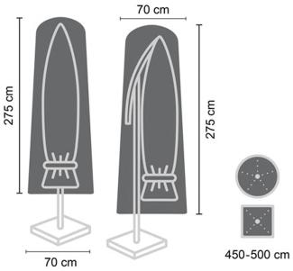 Schutzhülle für Sonnenschirm Ø450/500cm Abdeckung 275x70cm