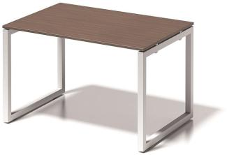 Cito Schreibtisch, 740 mm höhenfixes O-Gestell, H 19 x B 1200 x T 800 mm, Dekor nußbaum, Gestell verkehrsweiß