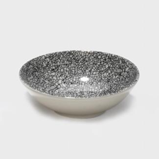 Lambert Kaori Schale weiß / schwarz, D 14 cm, Stoneware, Krakelee-Optik 20500