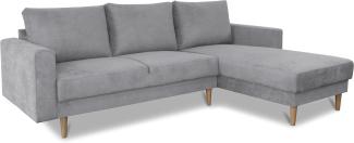 Fabio Ecksofa Links/Rechts, Enjoy New - Silbergrau