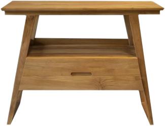 Waschbeckenunterschrank Helena Teak Massivholz - Breite vom Unterschrank: 105 cm + 100,- €