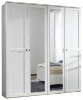 Wimex Kleiderschrank Schlafzimmer Schrank Chalet Spiegel 4-türig weiß 180cm