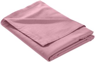 Mako Satin Bettlaken ohne Gummizug rosa 160x260cm