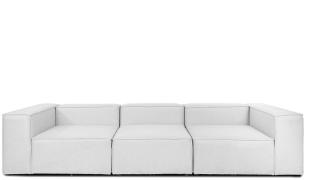 HOME DELUXE Modulares Sofa VERONA - Größe M Hellgrau - (BxHxL) 327, 68, 119 cm