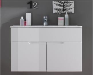 Waschtisch-Set >Suzette< in Weiß aus Keramik - 81x55x47cm (BxHxT)