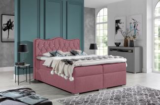 99rooms Figaro Boxspringbett Strukturstoff LARS Rosa 160x200 cm