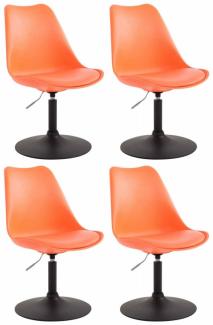4er Set Esszimmerstühle Maverick B Kunststoff (Farbe: orange)