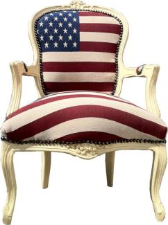 Casa Padrino Barock Salon Stuhl USA Design / Creme