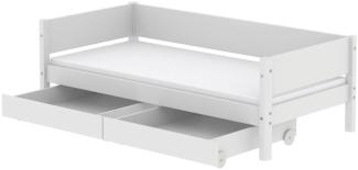 Flexa 'White' Einzelbett weiß, 90x190 cm, inkl. 2 Schubladen