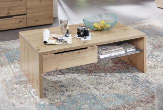 Couchtisch >Meagan< in Artisan Eiche - 110x40x65cm (BxHxT)