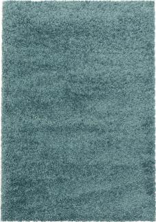 Hochflor Teppich Sima rechteckig - 120x170 cm - Blau
