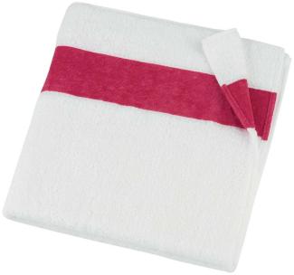 Feiler Handtücher Exclusiv mit Chenillebordüre | Badetuch 100x150 cm | kirsch