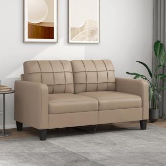 2-Sitzer-Sofa Cappuccino-Braun 140 cm Kunstleder (Farbe: Braun)