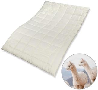 Traumschlaf Premium Alpaka Bettdecke warm, Füllung: 100% Alpakawolle | 135x200 cm