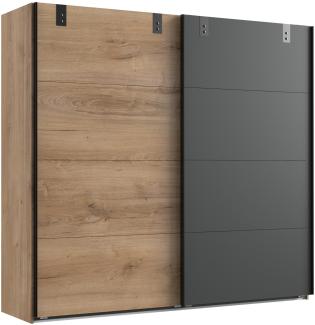 Kleiderschrank >Malmö< (B/H/T: 225x210x65 cm) in Plankeneiche-Nachbildung