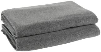 Zoeppritz Soft-Fleece medium grey mel. 180x220 103291-940