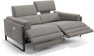 Sofanella 2-Sitzer MILO Stoffsofa Designersofa Couch in Hellgrau