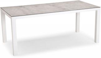Best Freizeitmöbel Alu-Tisch Houston Gartentisch outdoor ca. 160x90x74,5 cm weiss/silber