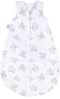 Julius Zöllner Baby Ganzjahresschlafsack aus 100% Baumwolle, Größe 70, 6-12 Monate, Standard 100 by OEKO-TEX, made in Germany, Häschen und Eule
