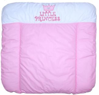 Wickelauflage mit Applikation -Princess Rosa Rosa - Wickeltischauflage Baby Auflage (70 x 85 cm)