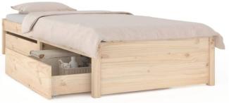 Bett mit Schubladen 75x190 cm 2FT6 Small Single