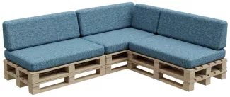 Gutekissen®, Palettenkissen, Palletenpolster, Gartenkissen, Palettenauflagen, Sofa, Kissen, Polster, Auflagen Indoor Outdoor PFBG (3X Set (120x80 + 120x35), Maritim)