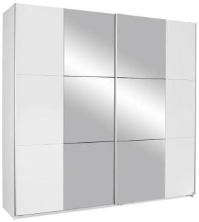 Rauch Möbel Kronach Schrank Schwebetürenschrank, 2-türig, Weiß mit 2 Spiegel, inkl. Zubehörpaket Basic 2 Kleiderstangen 2 Einlegeböden, BxHxT 218x210x59 cm