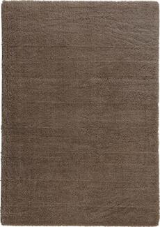 Teppich in Taupe aus 100% Polyester - 290x200x3cm (LxBxH)
